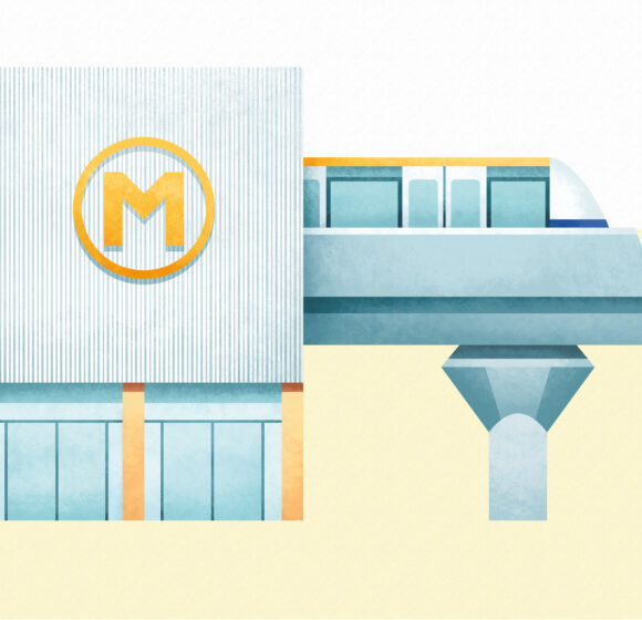 illustration de la nouvelle station de métro de l'extension ligne b : station parc du canal